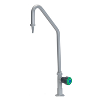 Robinet industriel en plastique PP pour eau distillée, avec tête en céramique, valve pivotante à 360°, col de cygne, pour hôpital, école, atelier