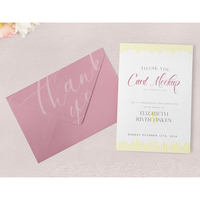 Carte de vœux en papier de remerciement, impression personnalisée de luxe de haute qualité