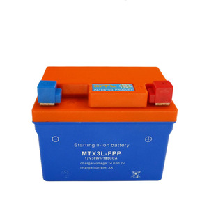 Batterie de moto universelle au lithium-ion MTL 12V 3AH Skyscraper <span class=keywords><strong>AJ1</strong></span>/YZM/KEWS/FX pour démarrage tout-terrain, placement arrière, matériau en nylon - Product Image 1