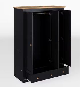 Armario Moderno de Madera con 3 Puertas y 3 Cajones, Guardarropa con Barra para Colgar y Estantes para Dormitorio - Product Image 5