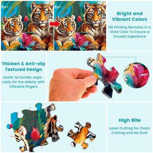 6 paquets de casse-tête <span class=keywords><strong>pour</strong></span> <span class=keywords><strong>personnes</strong></span> <span class=keywords><strong>âgées</strong></span> Puzzle facile Alzheimer Mémoire Jeu cognitif Cadeau <span class=keywords><strong>pour</strong></span> patient en maison de retraite avec 6 sacs de rangement - Product Image 5