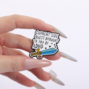 TDAH et épée émail broche quête latérale actuelle apportée par le TDAH broches insigne de revers sensibilisation à la santé mentale bijoux cadeaux - Product Image 4