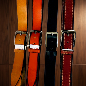Cuir de vachette réglable et confortable, vintage, fantaisie, pour garçons, avec logo personnalisé imprimé, en acier, écologique, durable, imperméable, robuste, 3D - Product Image 1