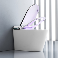 CUPC Toilette intelligente autonettoyante à ouverture automatique avec capteur de chasse d'eau Siphonic Cuvette de toilette automatique WC électronique intelligent