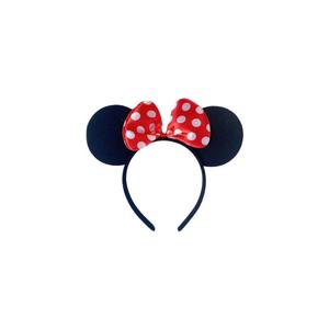 SongMay Ratón de dibujos animados Feliz cumpleaños Diadema Big Wave Point Ear Hair Band con lazo <span class=keywords><strong>Mickey</strong></span> Headband - Product Image 6