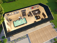 Offre Spéciale Couleur bois maison modulaire confortable chambre en bois plancher maisons préfabriquées chambre jardin