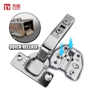 Charnière à fermeture amortie 3D réglable et détachable en acier inoxydable, design moderne, pour portes d'armoires de cuisine et de salle de bain – Meilleures ventes - Product Image 4