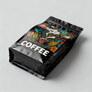 Bolsas de Café Personalizadas de Aluminio con Fondo Plano y Válvula, Bolsas Resellables para Venta al por Mayor y Cafeterías - Product Image 1
