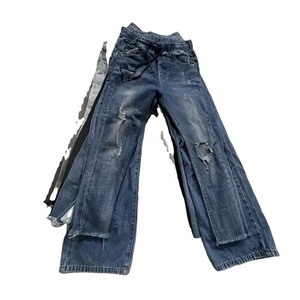 Jeans en denim d'occasion Y2K pour femmes, pantalons déchirés à la mode, jeans usagés à genoux déchirés, vente en gros à prix réduit - Product Image 2