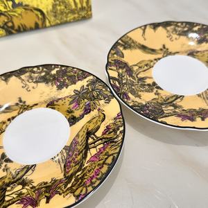 Nouvelle réduction sur la série D, thé de l'après-midi européen, tasse et soucoupe en porcelaine osseuse - Product Image 4