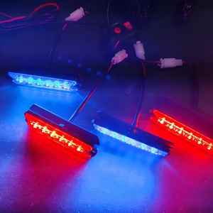 Lampu kilat strobo LED kendaraan, respon cepat merah & biru kecerahan instan biaya ekonomi dengan umur panjang - Product Image 1