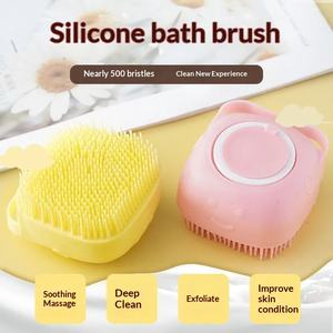 Cepillo de Baño para Mascotas 2 en 1 GS GR, a Prueba de Fugas, de Silicona Suave, Simple, Ecológico y Moderno, para Perros y Gatos, para el Aseo y la Ducha - Product Image 3