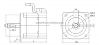 Moteur à aimant permanent BeUDMKE 12V 24V 36V 48V en option, moteur sans balais, moteur CC 90W-750W, moteur BLDC pour AGV/AMR