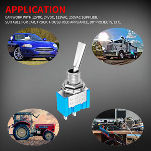 2针微型拨动开关开/关SPST吉他拨动开关6A 125VAC 3A 250VAC汽车用金属拨动开关 - Product Image 5