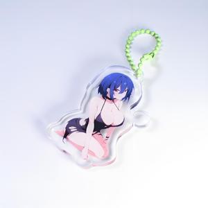 HanXin llavero holográfico burbuja té acrílico llavero personalizado llavero acrílico encantos acrílico personalizado llavero claro