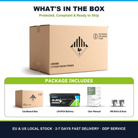 Batterie LiFePO4 à semi-conducteurs 12,8 V 200 Ah 2560 Wh avec BMS intelligent intégré, 8000 cycles, pour énergie solaire domestique hors réseau