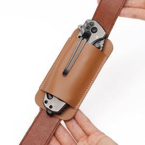 Étui de ceinture en similicuir pour couteau pliant, support de couteau de randonnée en cuir pliable - Product Image 1
