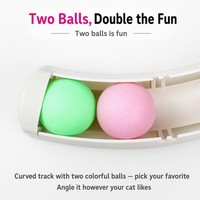 Jouets interactifs pour chat NOVIPET Track Ball, jouet tournant pour chaton, chasse et poursuite, planche à gratter, jouet pour chat avec ruban adhésif