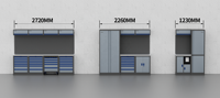 Ensemble de meubles de rangement modulaires robustes pour garage |   Banc de travail en acier résistant à une charge de 500 kg avec panneau perforé