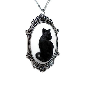 Othic-carry LACE at ameo, ecklace Or o ecken omen ashion Itch lternative eewelry ccccessories IFT OTH intage Cat ameo hoker - Product Image 4