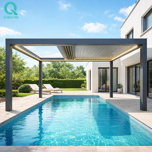 Pérgola Retráctil Motorizada Bioclimática de Aluminio para <span class=keywords><strong>Terraza</strong></span> Exterior QINGYING - Product Image 1
