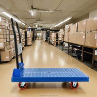Carretilla de Plataforma Plegable de Plástico Resistente, Carrito de Mano