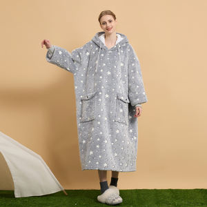 <span class=keywords><strong>Sweat</strong></span>-shirt Long surdimensionné en flanelle Sherpa pour hommes et femmes - Product Image 5