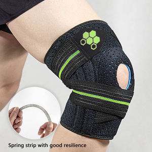 Genouillère de sport réglable avec 4 barres à ressort et coussinet en silicone pour la rotule, idéale pour la course, le basketball et le soulagement de la douleur - Product Image 5