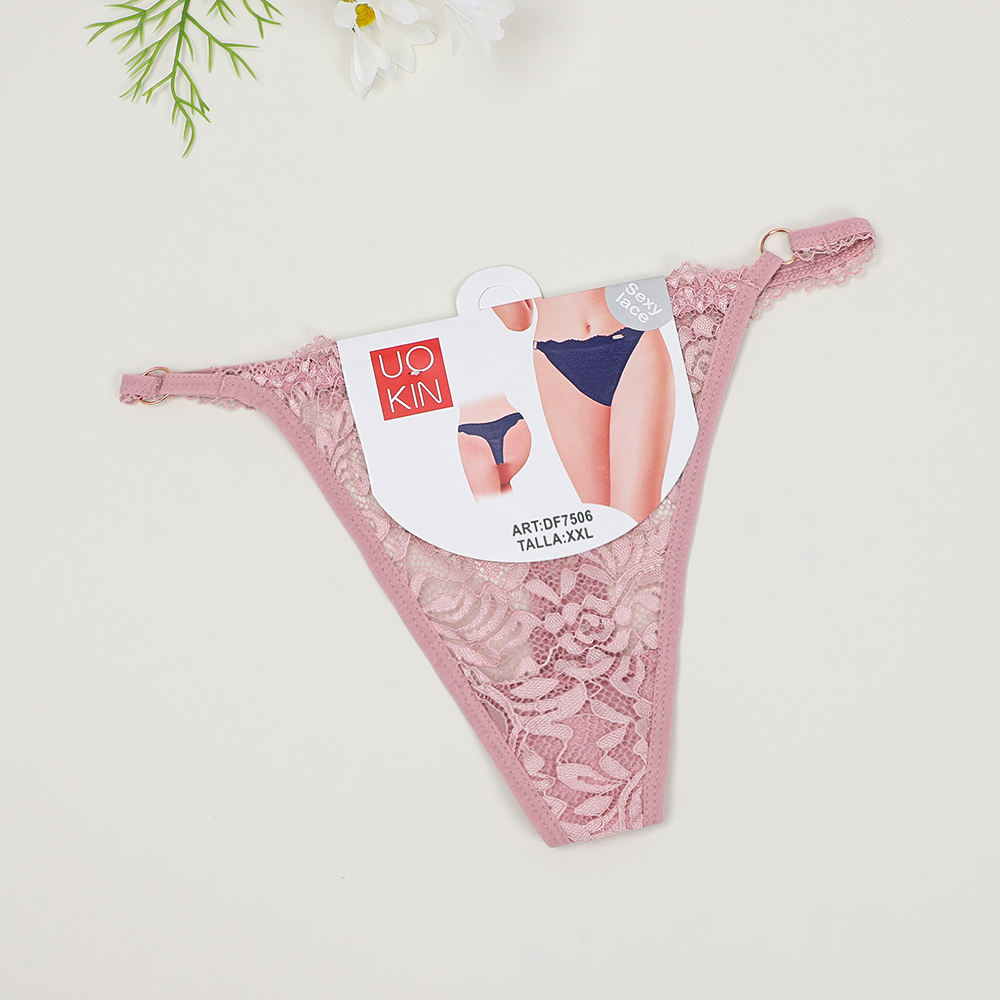 Wholesale Dozen Sale Sexy Transparent Panties Mature Ladies Blue Lace Mix Size Nylon Mutaure Ladies Beauty Butt Line Thongs