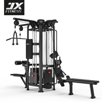 Multi-gym 4 stations haut de gamme, structure en acier renforcé thermolaqué pour club de fitness, support des commandes en gros par le fabricant d'origine