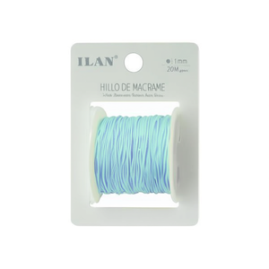 ไหมมาคราเม่ ILAN ขนาด 1 มม. ยาว 20 ม. สีฟ้าอ่อน สำหรับงานฝีมือ - Product Image 2