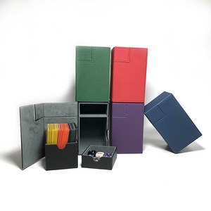 Caja de Almacenamiento de Cartas Coleccionables de Cuero PU con Capacidad para Más de 100 Cartas, Caja de Dados con Doble Cajón para TCG - Product Image 3