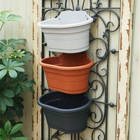 Jardinières décoratives d'extérieur suspendues pour balcon, patio, clôture, fenêtres, panier en plastique pour jardinières murales