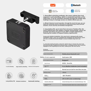 Tuya עבור Bluetooth חכם מגירת מנעול סגסוגת ארון סגסוגת אבץ עם אפליקציה nfc שליטה מרחוק <span class=keywords><strong>wifi</strong></span> כרטיס נעילה - Product Image 4