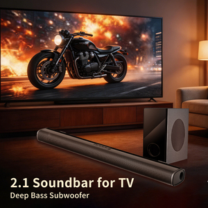 Barre de son 2.1 canaux <span class=keywords><strong>pour</strong></span> téléviseur avec caisson de basses profond, système de haut-parleurs home cinéma Bluetooth - Product Image 2