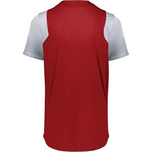 Maillot de baseball personnalisé pour homme adulte, performance, deux boutons, bloc de couleur, style confortable pour un match parfait - Product Image 4