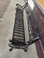 Peinture lumineuse éclairage banc chaise Table jardin parc noir fonte ductile pilier poteau noir peinture ancienne Base noir gris