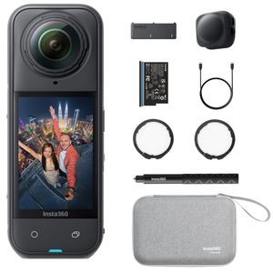 Insta360 X5 <span class=keywords><strong>HDKing</strong></span> 8K 360 ° Vlog vidéo 2400mAh 3 heures batterie intégrée garde-vent stabilisation Mini caméra d'action étanche - Product Image 1