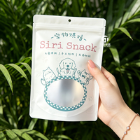 Sachet d'emballage personnalisé pour friandises pour animaux de compagnie, pochette refermable avec fenêtre, en aluminium, résistant à l'humidité, pour aliments pour chiens et chats