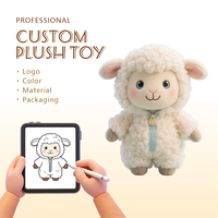 Peluche en coton PP personnalisée de haute qualité, matériau doux, oreiller, poupée, nouveau design, mouton de dessin animé, anniversaire, unisexe, vente en gros