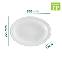 Nouvelles assiettes créatives en plastique pour plats à emporter, rondes, pour poisson et légumes, petits plats à vapeur, emballées dans des barquettes en PP