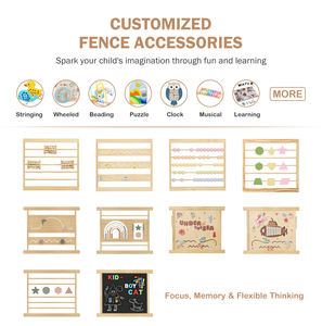 Parc de jeu pliable en bois pour enfants, grande taille, avec <span class=keywords><strong>porte</strong></span>, idéal pour chambre de bébé et salon – Vente en gros personnalisée - Product Image 5