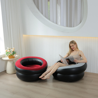 OEM y ODM portátil de alta calidad barato moderno inflable solo sofá inflable PVC inflable flocado sofás de oficina