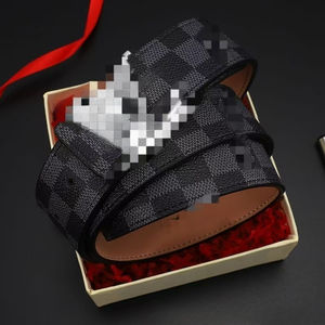 Cinturón a cuadros moderno para ir al trabajo y para uso informal; cinturón clásico con diseño de tablero de ajedrez; cinturón versátil con hebilla automática. - Product Image 2