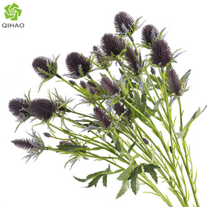 QIHAO Guirlande artificielle de plantes marines violettes et grises, haute simulation, en plastique souple, pour décoration intérieure et arrangements floraux de mariage - Product Image 2