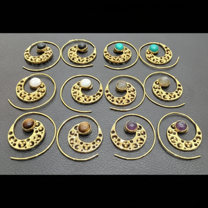 ต่างหูชาติพันธุ์สำหรับงานแต่งงานเครื่องประดับทำด้วยมือของอินเดียสำหรับผู้หญิงเครื่องประดับเจ้าสาวที่ไม่ซ้ำใครเครื่องประดับดีแบบดั้งเดิม - Product Image 1