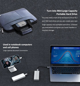 40 Гбит/с NVME M.<span class=keywords><strong>2</strong></span> Thunderbolt3 чехол для корпуса жесткого диска USB type-c интерфейс Thunderbolt <span class=keywords><strong>3</strong></span> SSD мобильный жесткий диск с портом thunderbolt кабель - Product Image 6