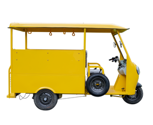 Tricycle électrique cargo pour adultes FGQ 1300W avec carrosserie ouverte pour passagers, 3 roues, pneus larges, autonomie de 50-70 km - Product Image 4