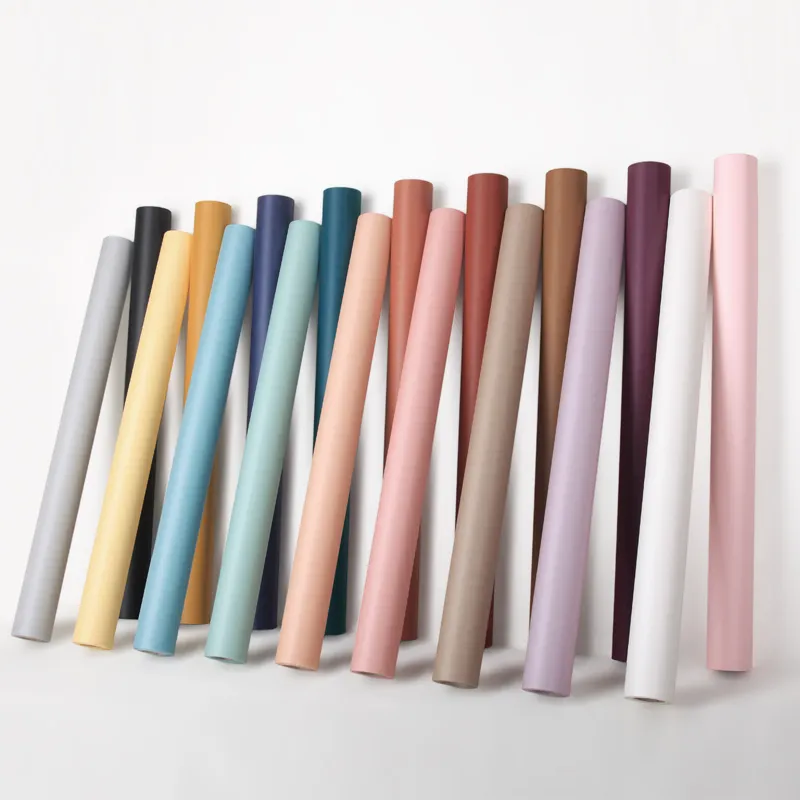 Wholesale Pure Color Gift Wrapping Paper Roll Art Paper Wrapping Paper for Flower
