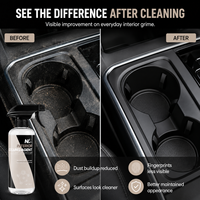 Limpiador de Interiores de Automóviles 500ml, Spray de Limpieza para el Interior del Vehículo, para el Tablero, Paneles de Puertas, Consola Central y Molduras Interiores